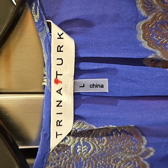 💕TRINA TURK💕 Shalina Maxi Dress ~ Bengal Blue/Ocean Large L NWOT - Picture 11 of 13